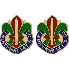 29th Infantry Division Unit Crest (Twenty-Nine Let's Go)